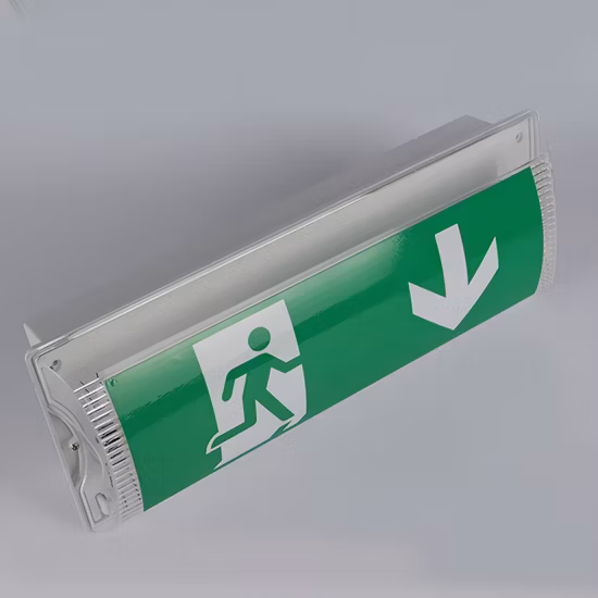IP20 Wall Mounted 3W Green Lighted Emergency Exit Sign Lamp