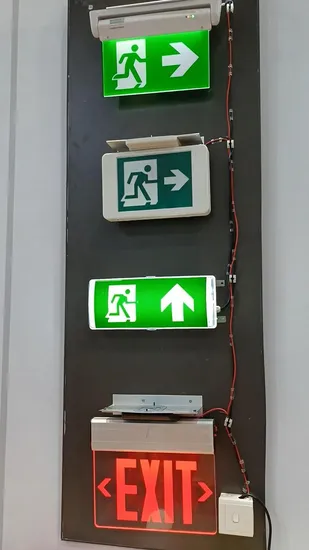 Running Man LED Exit Sign Double Face White Housing with Battery Back up 