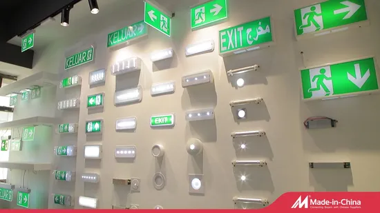 Wall Mounted Emergency Exit Sign LED Rechargeable Running Man Exit Sign 